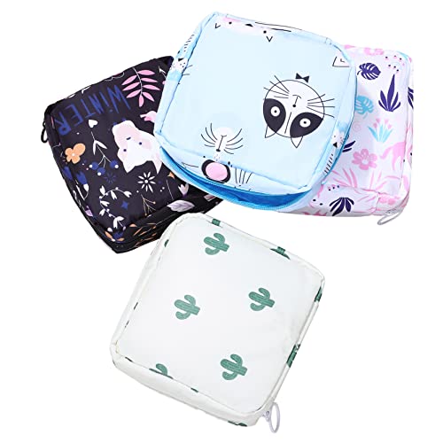 SECFOU 4stücke Aufbewahrungstasche Für Damenbinden Servietteneinlagen Sammelbeutel Tragbare Pakete Mit Reißverschluss Für Frauen Und Mädchen von SECFOU