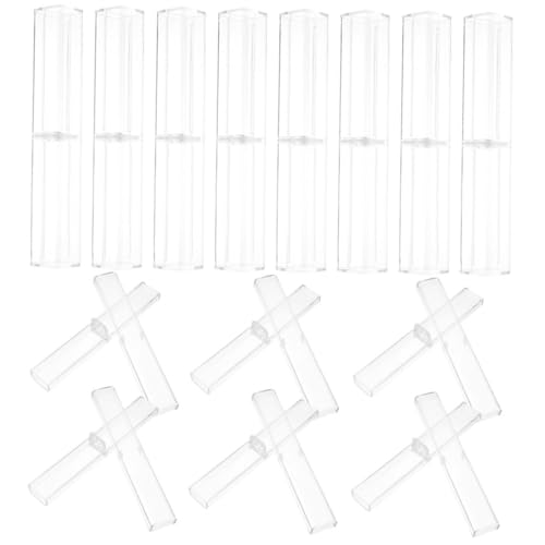 SECFOU 50 Stück Teilig Transparente Stiftbox aus Rechteckige Aufbewahrungsbox für Kugelschreiber Kompakte Portable Geschenkbox für Stifte und Kleine Schreibwaren für Büro und Reise von SECFOU