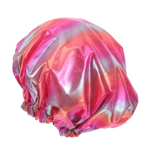 SECFOU Doppellagige Wasserdichte Duschhaube aus Elastisches Badekappe für Damen und Herren Geeignet Wiederverwendbar Fester Sitz Schutz Beim Duschen und Schlafen von SECFOU