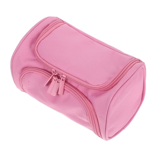 SECFOU Federmäppchen Großer Kapazität aus Robustem Oxford Stoff Pinkes Stiftemäppchen mit Reißverschluss Leichter Organizer für Schüler Berufstätige und Reisende Vielseitige Aufbewahrung von SECFOU