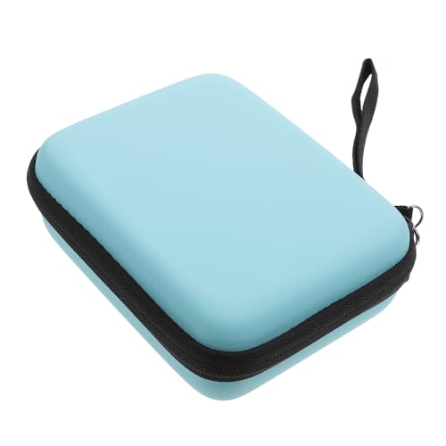 SECFOU Gitarren Plektrum Organizer Tragbare Aufbewahrungstasche aus PU Hellblau für Plektren Robuste Langlebige Gitarren Pick Hülle für Unterwegs für Akustikgitarren und Zubehör von SECFOU