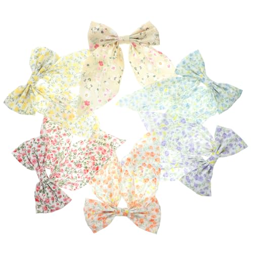 SECFOU 6stücke Große Haarspangen Mit Schleifen Bunte Haaraccessoires Für Frauen Und Mädchen Für Partys Hochzeiten Und Alltag Aus Strapazierfähigem Gefertigt von SECFOU