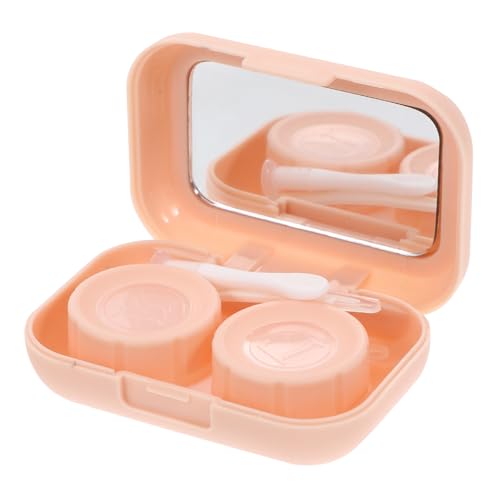 SECFOU Kontaktlinsenbehälter Mit Spiegel Reise-kontaktlinsenbox Dicht Verschlossen Werkzeug Zum Entfernen Aufbewahrungsbox Für Linsen Tragbar Für Frauen Und Mädchen von SECFOU