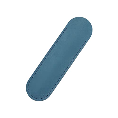 SECFOU Kreative Leder-stiftetui Einzelne Federtasche Für Füllfederhalter Und Kugelschreiber Große Elegantes Design Blau Für Büro Und Schule Aus Hochwertigem Leder Gefertigt von SECFOU