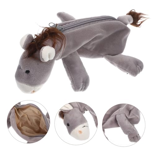 SECFOU Plüsch Federmäppchen mit Reißverschluss Großes Niedliches Tier-Motiv Federtasche für Mädchen Multifunktionale Stifttasche für Schule Kosmetik und Schreibwaren Robust und Geräumig von SECFOU