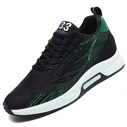 Aufzug Schuhe Herren Männer Höhe TZunehmende Leichte Schnürhalbschuhe Atmungsaktiv Turnschuhe Höhe Erhöhung Anzugschuhe Sportschuhe Freizeitschuhe 6 cm Taller, Eur Size: 37-46 von SECHRITE