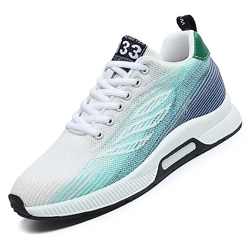 Aufzug Schuhe Herren Männer Höhe TZunehmende Leichte Schnürhalbschuhe Atmungsaktiv Turnschuhe Höhe Erhöhung Anzugschuhe Sportschuhe Freizeitschuhe 6 cm Taller, Eur Size: 37-46 von SECHRITE