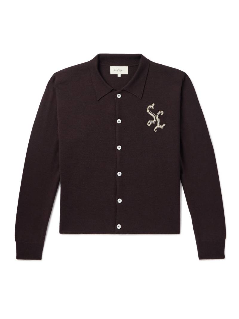 SECOND / LAYER - Lalo Logo-Appliquéd Wool Cardigan - Men - Brown - IT 48 von SECOND / LAYER