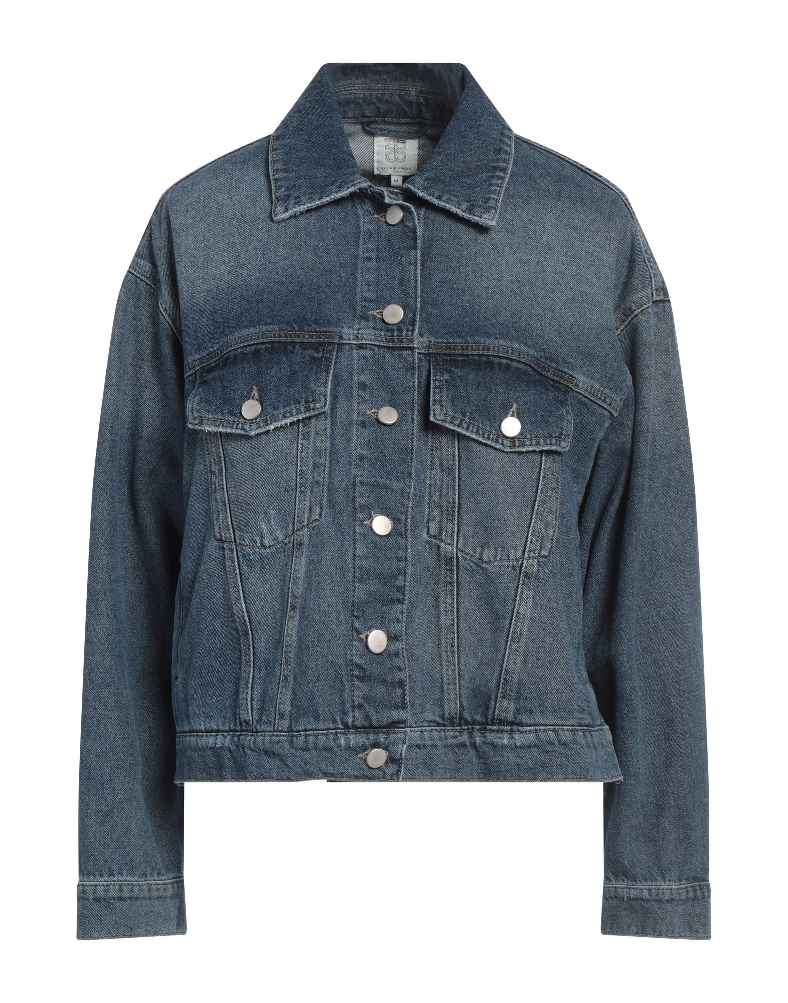 SECOND FEMALE Jeansjacke/-mantel Damen Blau SECOND FEMALE Jeansjacke/-mantel Damen Blau von SECOND FEMALE