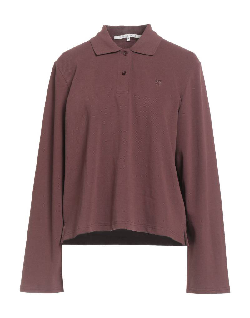 SECOND FEMALE Poloshirt Damen Schokobraun von SECOND FEMALE