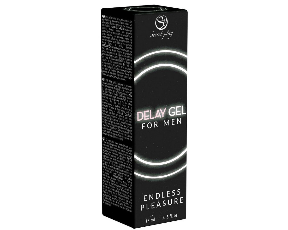 SECRET PLAY Verzögerungsmittel Delay Gel For Men, Flasche mit 15ml, 1-tlg., natürliches und veganes Gel für längere Ausdauer von SECRET PLAY