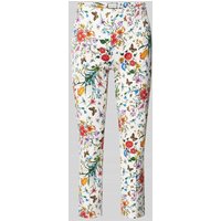 SEDUCTIVE Slim Fit Caprihose mit fixierten Bügelfalten in Offwhite, Größe 38 von SEDUCTIVE