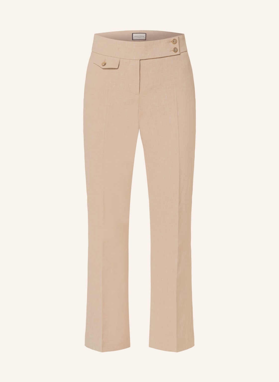 Seductive 7/8-Hose Inez Mit Leinen beige von SEDUCTIVE