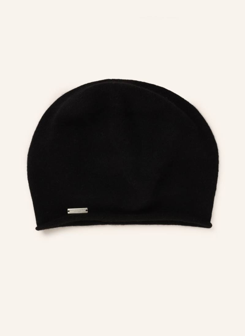 Seeberger Cashmere-Mütze Baske schwarz von SEEBERGER