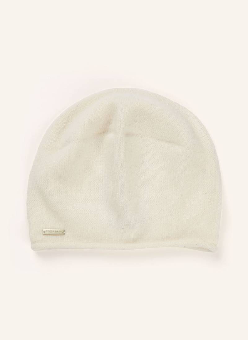 Seeberger Cashmere-Mütze Mit Pailletten Und Glitzergarn weiss von SEEBERGER