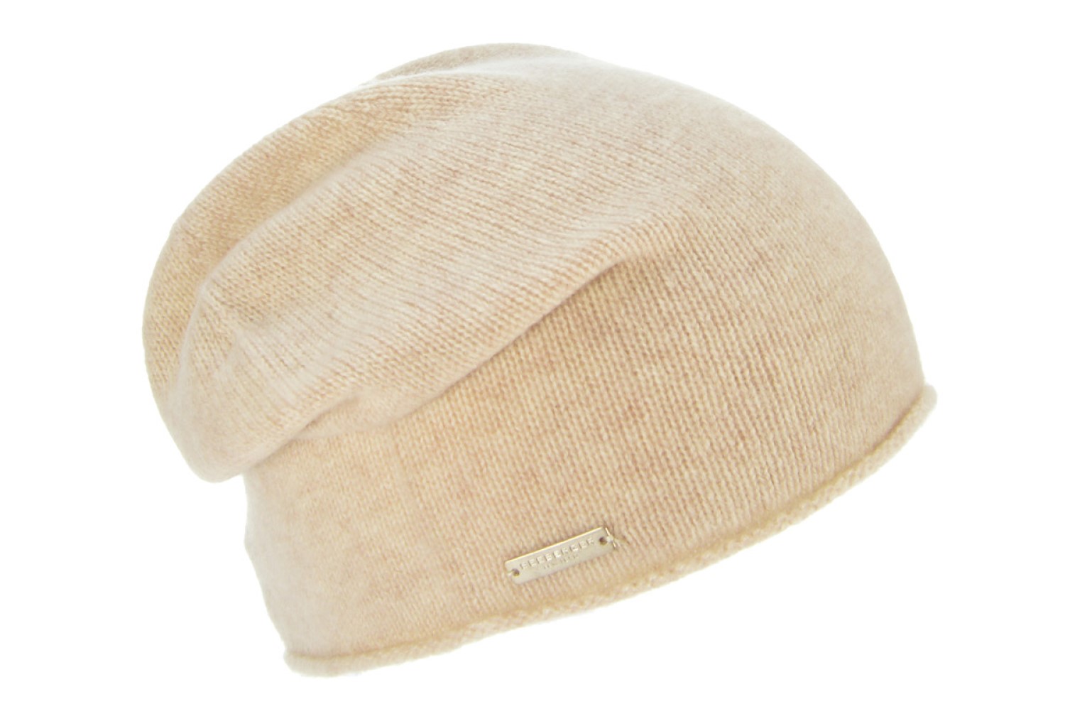 Seeberger Strickmütze-Beanie aus 100% Kaschmir mit Rollrand von SEEBERGER