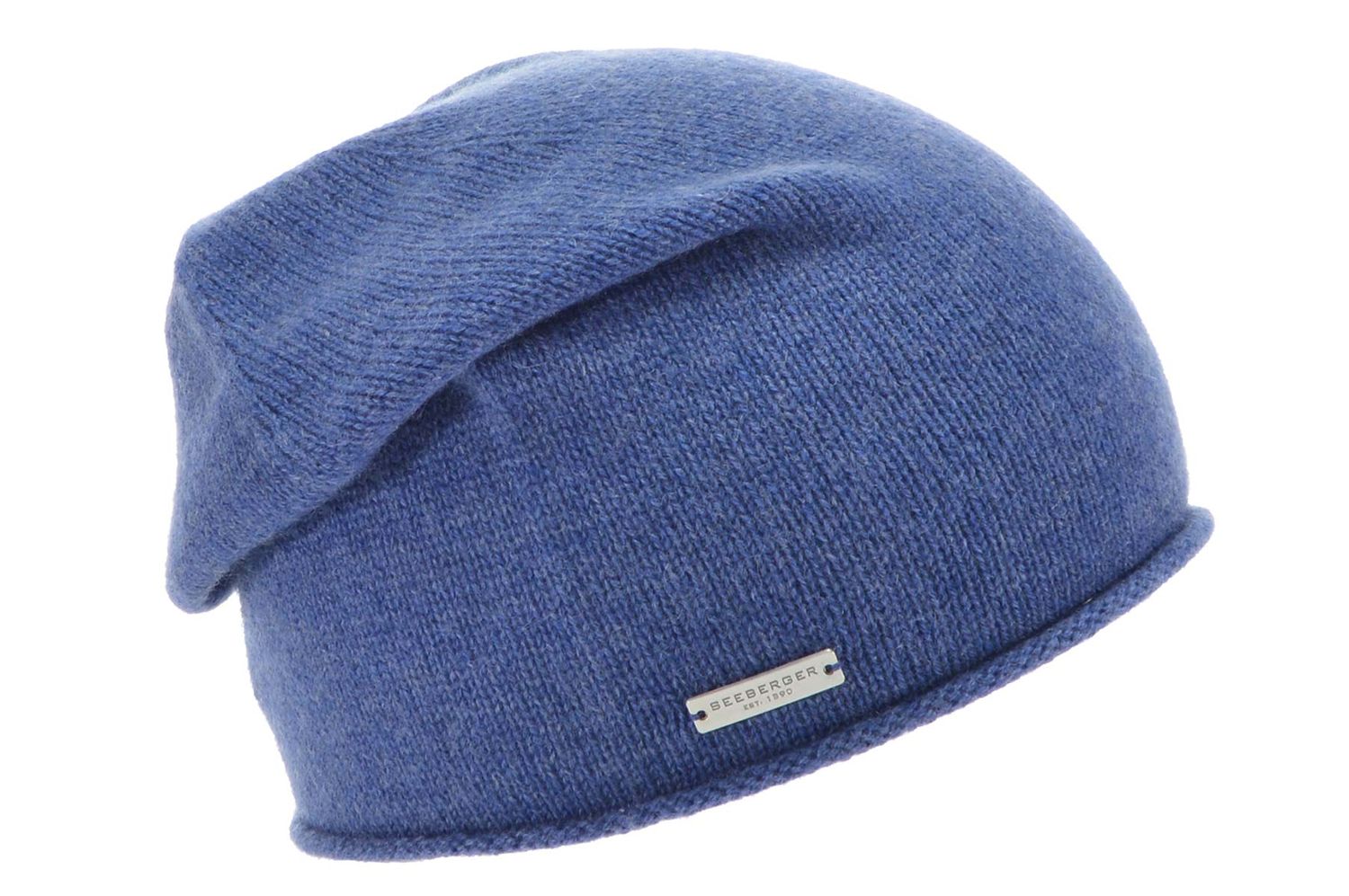 Seeberger Strickmütze-Beanie aus 100% Kaschmir mit Rollrand von SEEBERGER