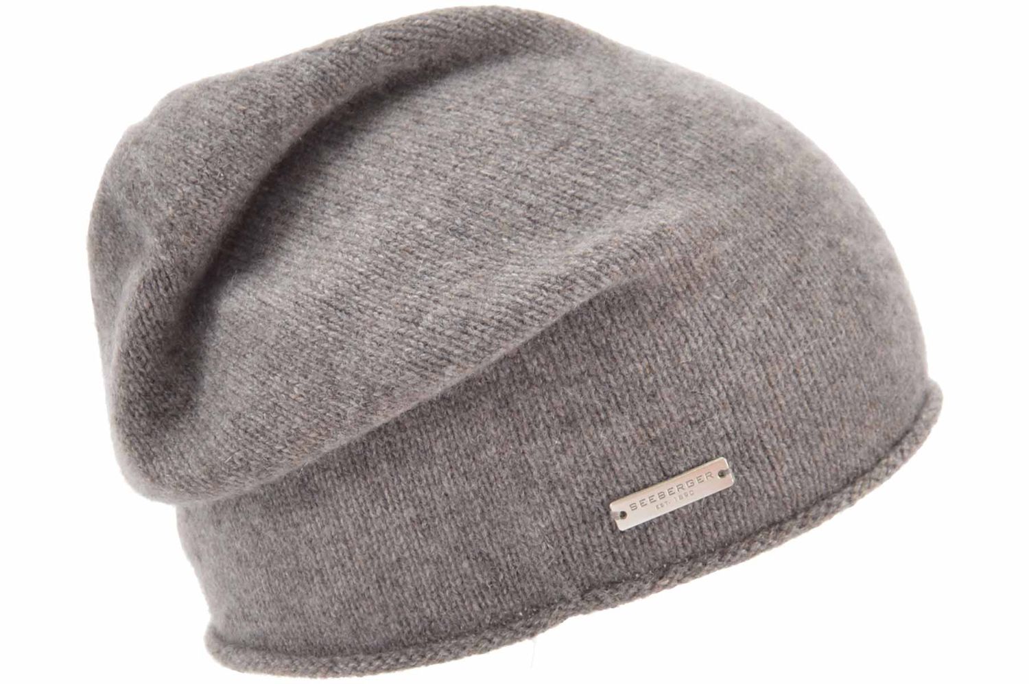 Seeberger Strickmütze-Beanie aus 100% Kaschmir mit Rollrand von SEEBERGER