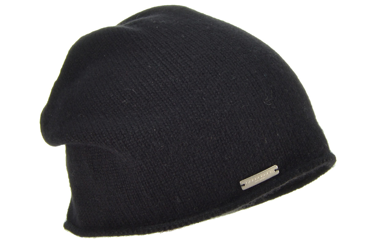 Seeberger Strickmütze-Beanie aus 100% Kaschmir mit Rollrand von SEEBERGER