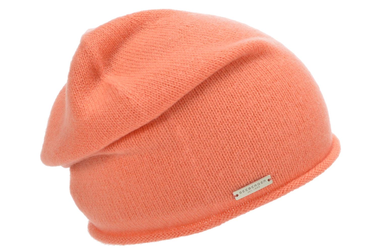 Seeberger Strickmütze-Beanie aus 100% Kaschmir mit Rollrand von SEEBERGER