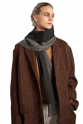 Schal aus 100% Kaschmir – warmer, weicher doppelseitiger Wendeschal im Ombré-Stil, Geschenk für Männer und Frauen von SEECOSY