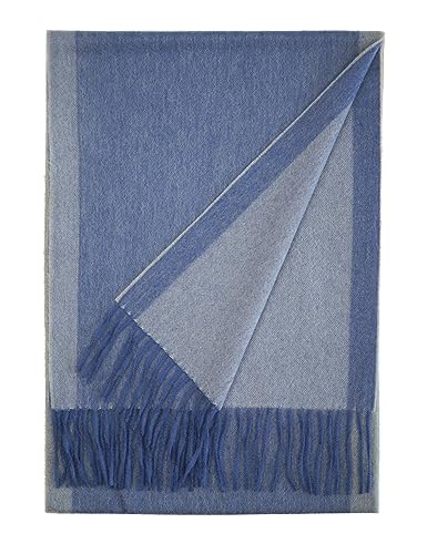 Schal aus 100% Kaschmir – warmer, weicher doppelseitiger Wendeschal im Ombré-Stil, Geschenk für Männer und Frauen von SEECOSY