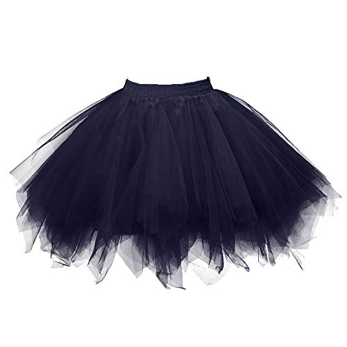 SEEGOU Tutu Rock Damen Karneval Kostüm Tüllrock 50er Tütü Rock Kurz Ballett Unterrock Crinoline Petticoat von SEEGOU