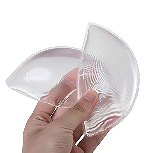 SEEKUP Weiche Silikon-BH-Einlagen für Damen, Brustvergrößerungspads, Push-up/Raffung für A/B/C-Cups, Transparent, A/C von SEEKUP