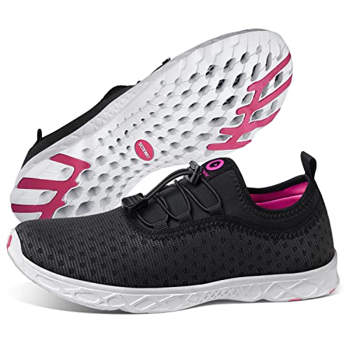 SEEKWAY Wasserschuhe Damen Schnell Trocken Barfussschuhe Aquaschuhe Strand Gehen Pool Wandern Schwimmschuhe Wasser Sport SP005 37EU von SEEKWAY