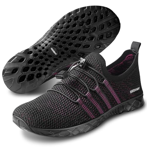 SEEKWAY Wasserschuhe Damen Schnell Trocken Barfussschuhe Aquaschuhe Strand Gehen Pool Wandern Schwimmschuhe Wasser Sport SP005 39EU von SEEKWAY