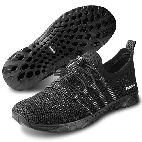 SEEKWAY Wasserschuhe Damen Schnell Trocken Barfussschuhe Aquaschuhe Strand Gehen Pool Wandern Schwimmschuhe Wasser Sport SP005 39EU von SEEKWAY