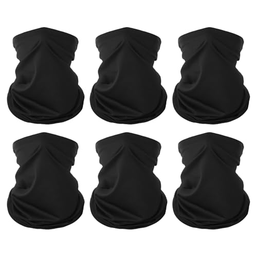 SEFIRST 6 Stück Multifunktionstuch Schlauchschal, Bandana Herren Damen Mundschutz Halstuch Schwarz Gesichtsmaske Mund-Nasen-Schutz Maske Sonnenschutz für Radfahren, Elastisch Winddicht Atmungsaktiv SEFIRST 6 Stück Multifunktionstuch Schlauchschal, Bandana Herren Damen Mundschutz Halstuch Schwarz Gesichtsmaske Mund-Nasen-Schutz Maske Sonnenschutz für Radfahren, Elastisch Winddicht Atmungsaktiv von SEFIRST