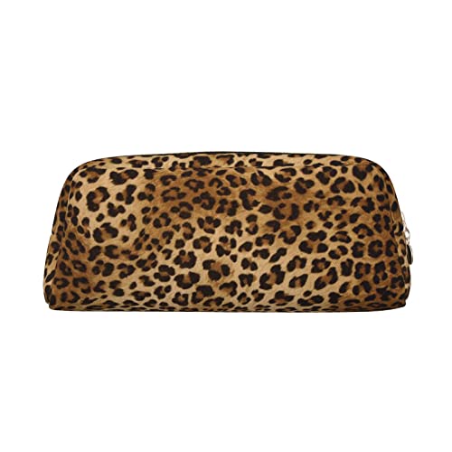 SEFZCXDN Federmäppchen mit niedlichem Leopardenmuster, Schreibwaren-Tasche, Mehrzweck-Kosmetiktasche, gold, Einheitsgröße, Kosmetikkoffer von SEFZCXDN