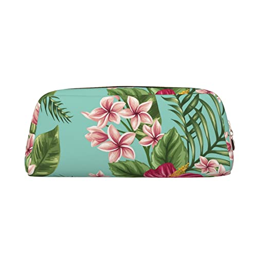 SEFZCXDN Federmäppchen mit tropischen Blättern und Blumen im Hawaii-Stil, Schreibwaren-Tasche, Mehrzweck-Kosmetiktasche für Reisen, gold, Einheitsgröße, Kosmetikkoffer von SEFZCXDN