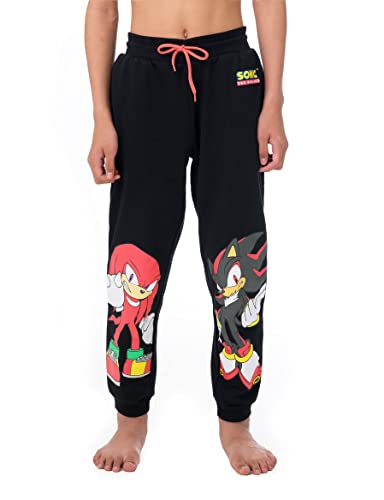 Sonic The Hedgehog Tails Shadow and Knuckles Klassische Jogginghose mit Tasche für Kinder, Schwarz, 14-16 von SEGA