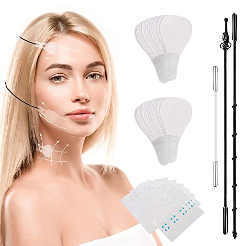 100 Stück Face Lifting Tape,40 Face Lift Patch,60 Facelifting Aufkleber Lifting Tapes Gesicht,Gesichtsaufkleber,Instant Invisible Face Lift Sticker, Eye Lift Tape Make-up Gesicht Lift Werkzeuge von SEGMINISMART