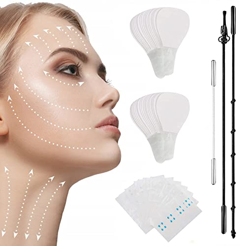 80 Stück Face Lifting Tape,Facelifting Aufkleber,Facelifting Tape,40 Face Lift Patch,40 Facelifting Aufkleber Unsichtbare Klebeband Dünner Gesichtsaufkleber,Unsichtbare V-Form Gesicht Face Lift Patch von SEGMINISMART