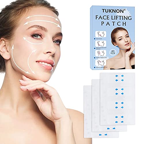 Facelifting Aufkleber, Tape,Lift ,Face Sticker,Unsichtbare Dünne , Klebeband,Makeup Werkzeuge für Doppelkinn V Gesicht,40 Stück von SEGMINISMART