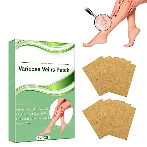 Krampfadern Patch, Krampfadern Entfernen Pflaster, Varicose Veins Patch gegen Besenreiser, Krampfadern Patch für die Beine, Varicose Veins Krampfadern Patch für die Beine,12 Pcs von SEGMINISMART