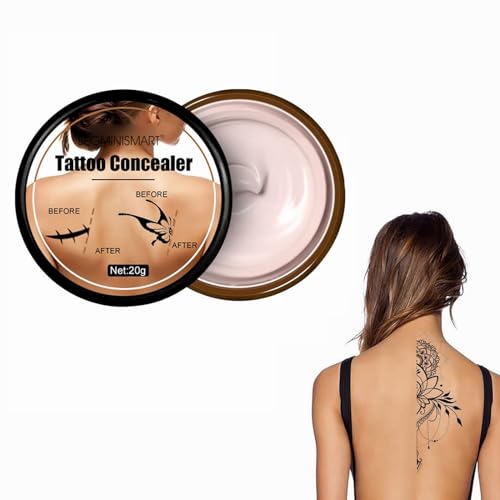 Tattoo Concealer,Tattoo Cover,Narben Concealer,Scar Concealer,Tattoo Entferner,Narben Tattoo Concealer,Tattoo Abdeckung,Wasserdichter Make up Haut Narben Concealer (Helle Farbe, 20g) von SEGMINISMART