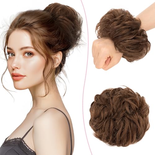 SEGO Pro 25g Haarschmuck Dutt Haarteil Echthaar Wellig Lockig Haardutt Haarverlängerung Haarteile Haar Scrunchies für Damen, 04#Schokoladenkastanie SEGO Pro 25g Haarschmuck Dutt Haarteil Echthaar Wellig Lockig Haardutt Haarverlängerung Haarteile Haar Scrunchies für Damen, 04#Schokoladenkastanie von SEGO Pro