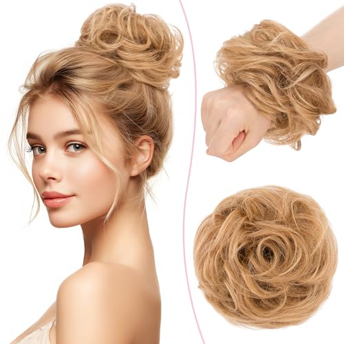 SEGO Pro Haarschmuck Dutt Haarteil Echthaar Wellig Lockig Haardutt Haarverlängerung Haarteile Haar Scrunchies für Damen, 27#Schattenblond SEGO Pro Haarschmuck Dutt Haarteil Echthaar Wellig Lockig Haardutt Haarverlängerung Haarteile Haar Scrunchies für Damen, 27#Schattenblond von SEGO Pro