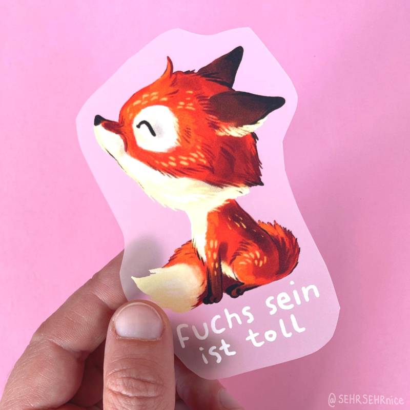 Bügelbild Mit Fuchs Und Spruch Für Kinder, Applikation Waldtiere, Oeko-Tex Zertifizierte Tinte, Bis Waschbar 60 Grad von SEHRSEHRnice