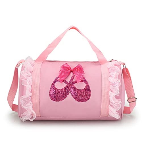 SEHXIM Niedlicher Ballett-Tanz-Rucksack, Tutu-Kleid, Tanztasche, für Mädchen, wasserdicht, kleine Seesack für Kinder, Balletttaschen, Pink, 10.2 inches wide * 12.5 inches high * 5.1 inches thick, Rucksäcke von SEHXIM