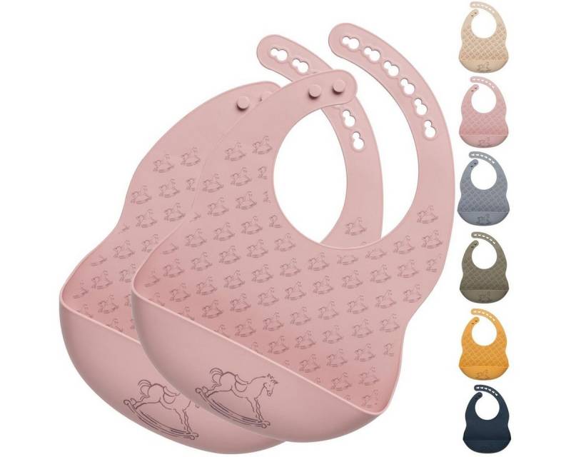 SEI Design Lätzchen 2 Stück Auffanglätzchen Baby Silikonlätzchen, (2-St., Silikonlätzchen), BPA/PVC/BPP-frei von SEI Design