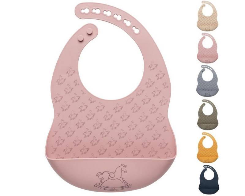 SEI Design Lätzchen Baby Lätzchen mit Auffangschale - Pale Mauve, BPA/PVC/BPP-frei von SEI Design