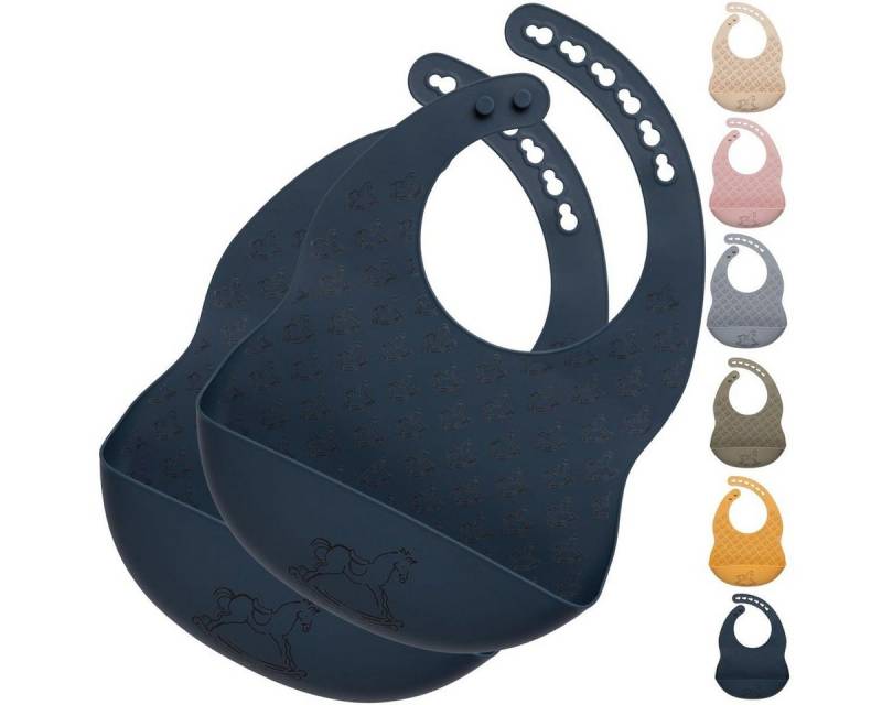 SEI Design Lätzchen 2 Stück Auffanglätzchen Baby Silikonlätzchen, (2-St), BPA/PVC/BPP-frei von SEI Design
