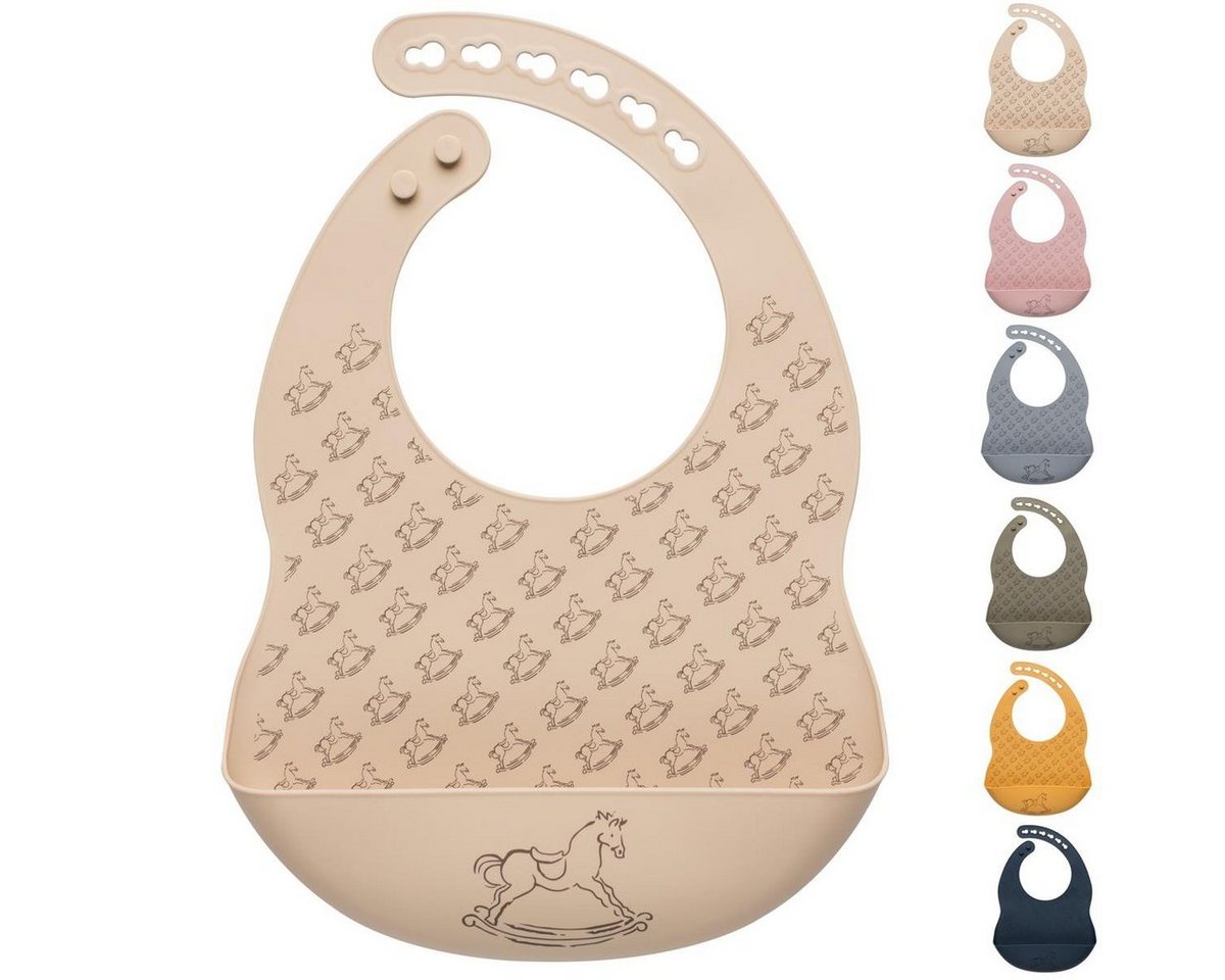 SEI Design Lätzchen Baby Lätzchen mit Auffangschale - Shifting Sand, BPA/PVC/BPP-frei von SEI Design