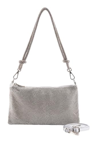 SEIDENFELT MANUFAKTUR Clutch Hallila Pouch Silver silberfarben von SEIDENFELT MANUFAKTUR