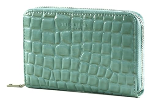 SEIDENFELT MANUFAKTUR Ebba Wallet Croco Print Ice Blue von SEIDENFELT MANUFAKTUR